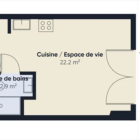 Appartement Le Quad - Pour 3 - Piscine Commune *